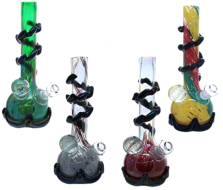 12" Glass-On-Glass Soft-Glass Water Pipe