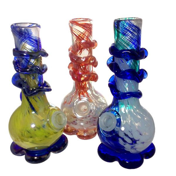 12" Glass-On-Glass Soft-Glass Water Pipe