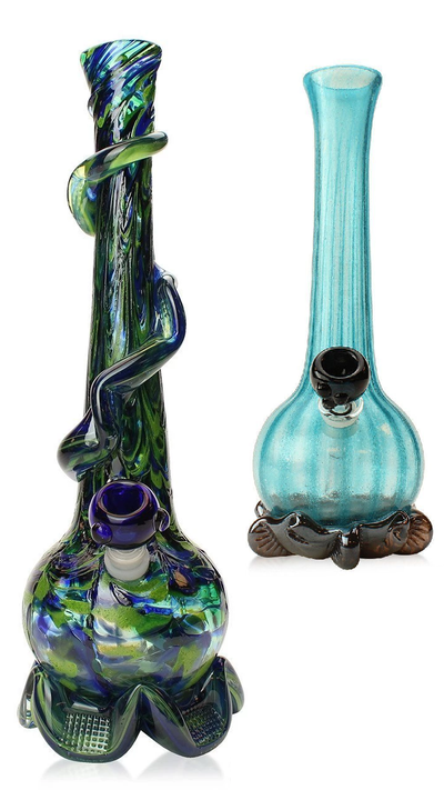 12" Glass-On-Glass Soft-Glass Water Pipe