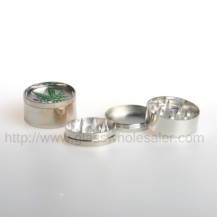 3 Parts Metal Grinder w/leaf Design 50mm 70067L