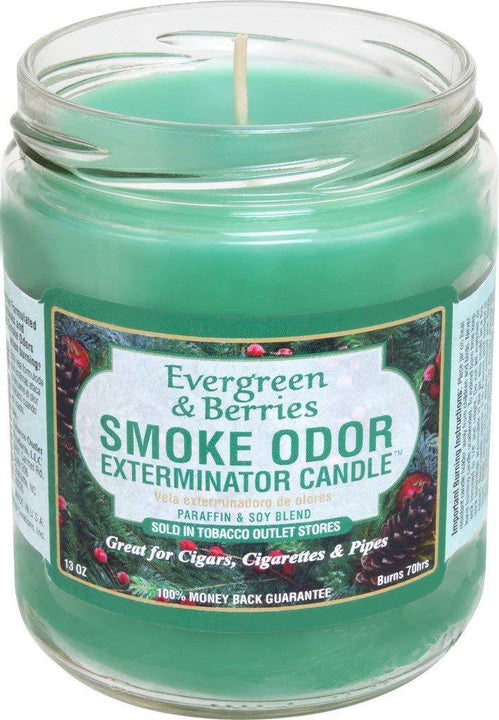 Smoke Odor Exterminator Candle 13oz Evergreen & Berries