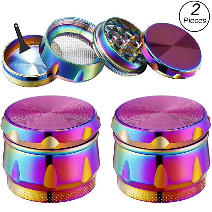 Four Piece Spice Grinder Spice Mill- Rainbow (MSRP $24.99)