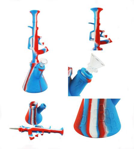 Silicone Water Pipe w/ Nectar Collector - AK47