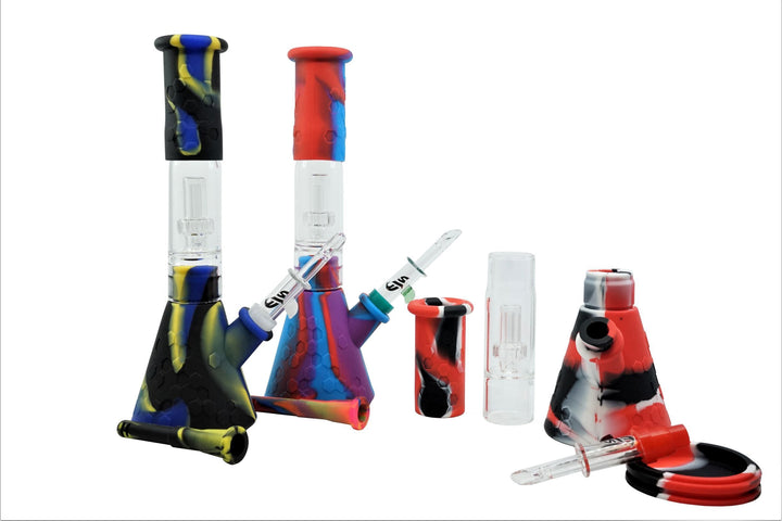 Silicone Water Pipe - Collapsible Hybrid w/ Dablione