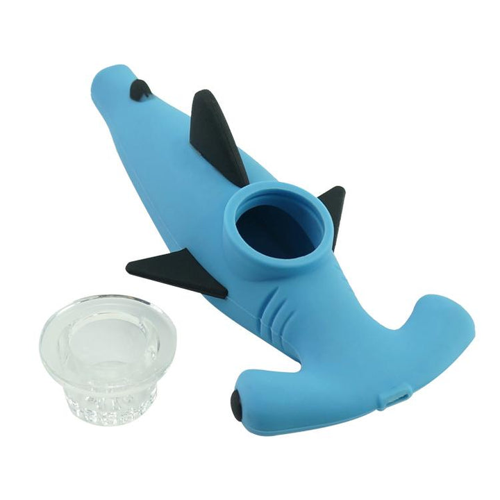 Silicone Hand Pipe - Hammer Head Shark