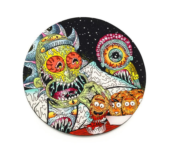 Round Dab Mat - Slimy Meal