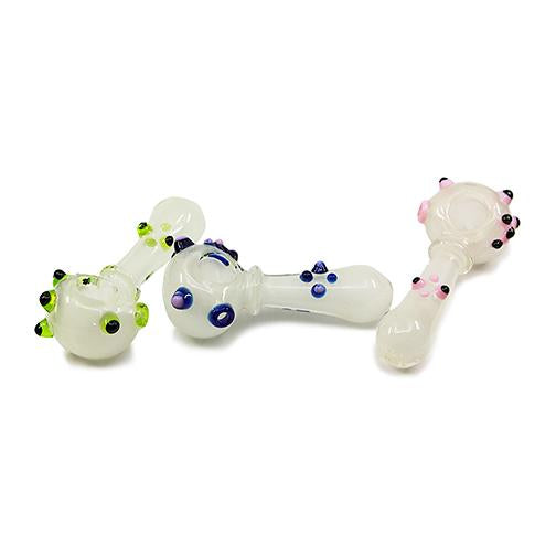 Glow in the Dark Hand Pipe - Multi Marble (5")