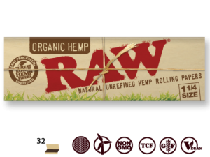 RAW - Cone Organic Hemp (32 pack)