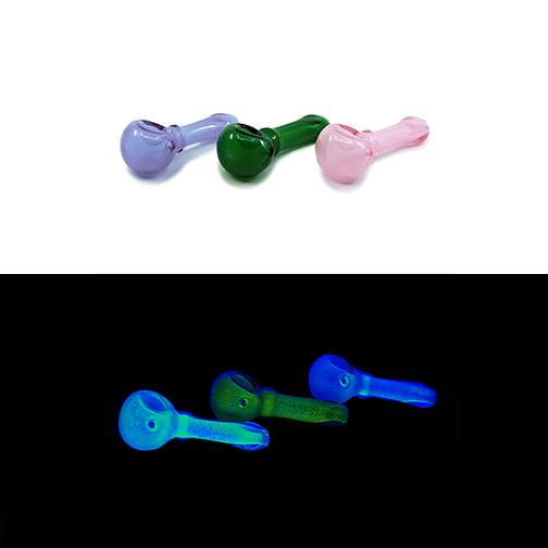 Glow in the Dark Hand Pipe - Colorful (4")