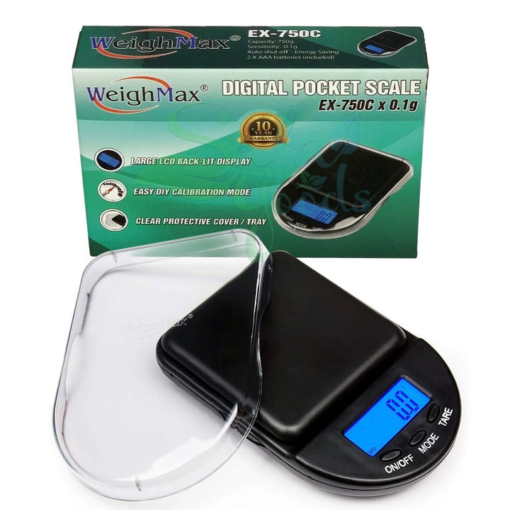 WeighMax Digital Pocket 800gx0.1g Scale EX-750C