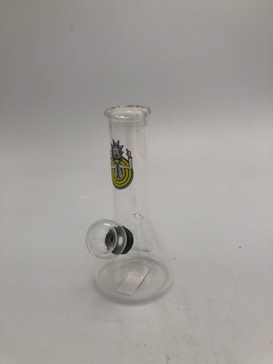 8” Glass beaker with screen printed design