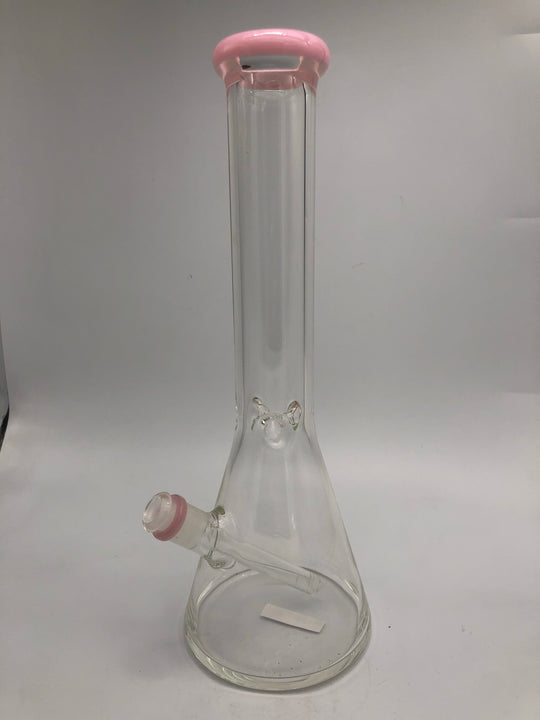 18 inch beaker with color mouthpiece and stem rim