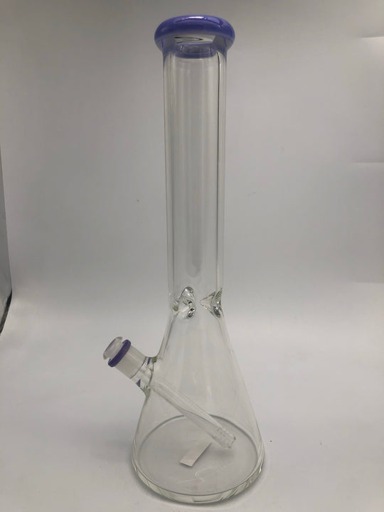 18 inch beaker with color mouthpiece and stem rim