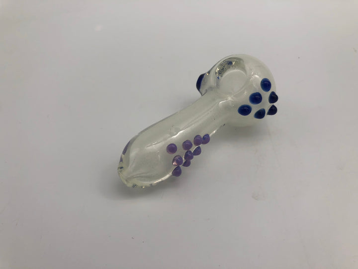 4 inch Blue and white spotted pipe