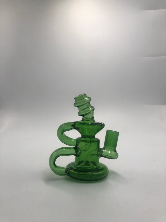 6in Crystal Glass Stemless mini recycler full colored female Rig