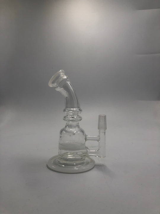 8in Crystal Glass Stemless Honeycomb percolator 9mm male Rig