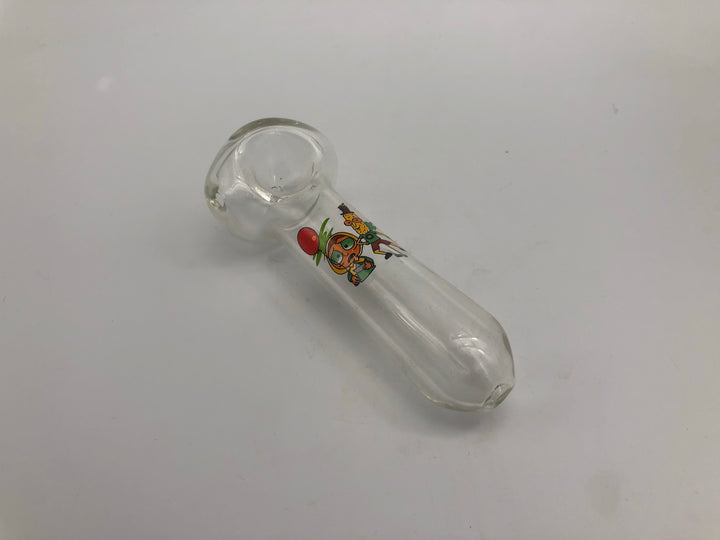 4 inch Screen printed glass pipe