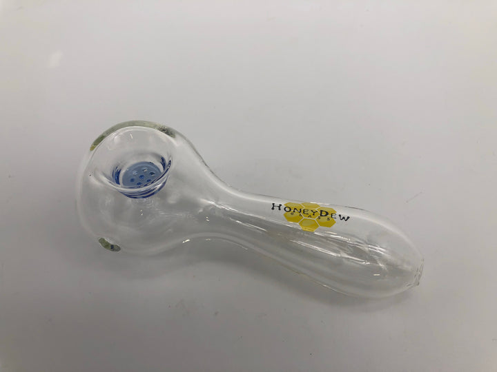 Honeydew glass pipe with button screen