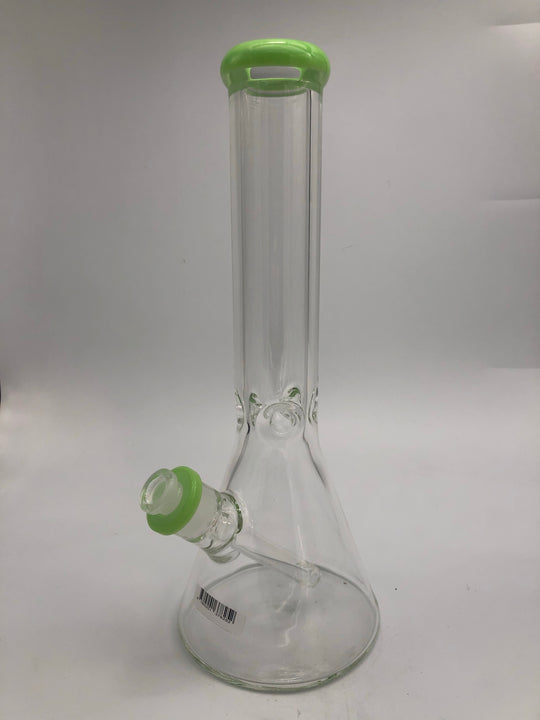 18 inch beaker with color mouthpiece and stem rim