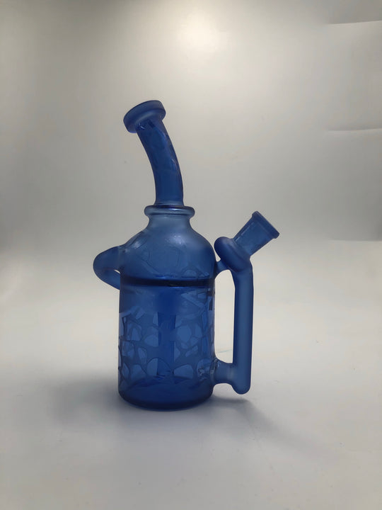 Crystal glass 7” 45 degree frosted recycler