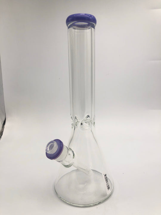 18 inch beaker with color mouthpiece and stem rim