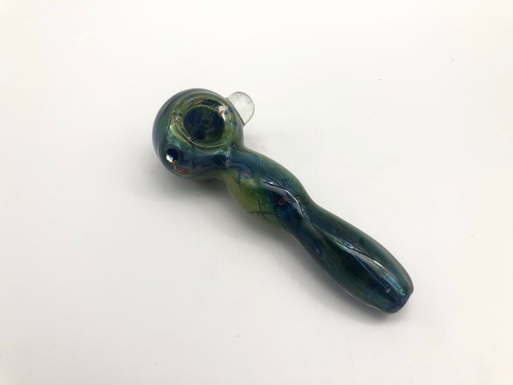 4 inch pipe Blue and Green with slightly twisted body