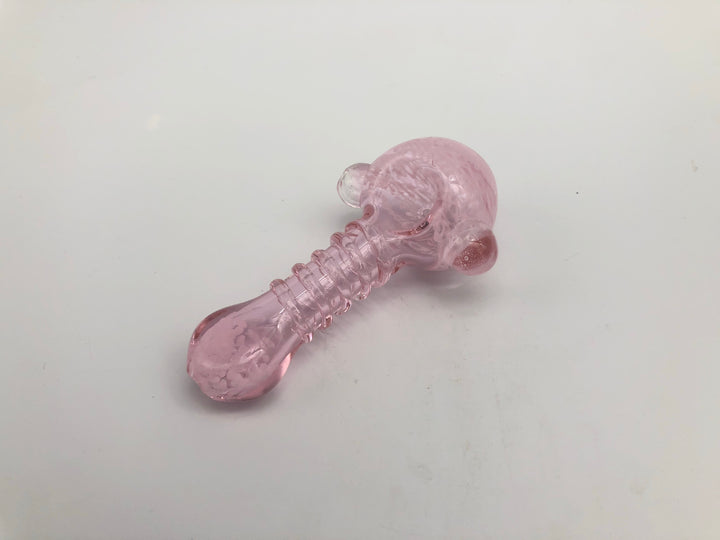 4 inch pink pipe with six ring neck and flat mouthpiece