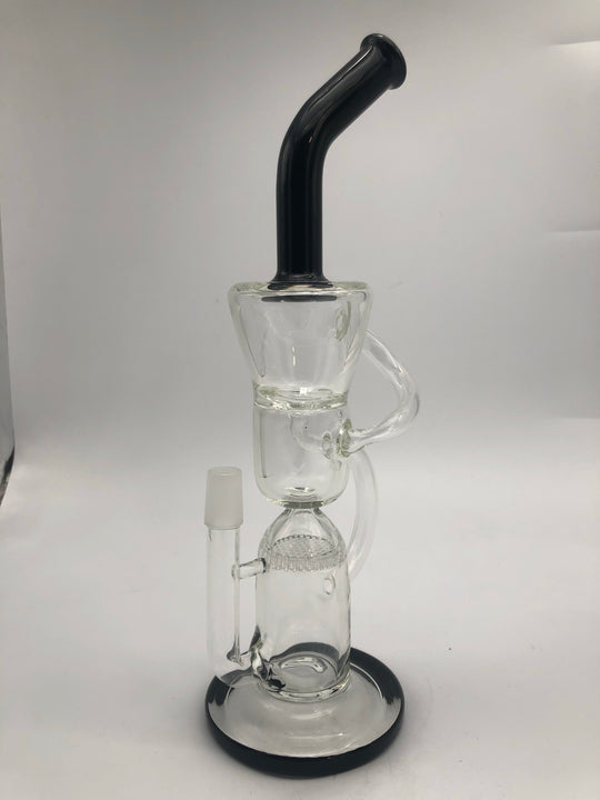 14 inch stemless honeycomb percolator with vortex chamber and bent neck