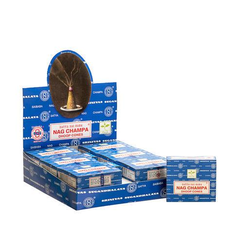 Satya Nag Champa Incense Cones (12 packs of 12)