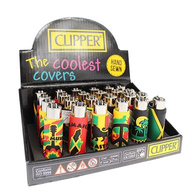 Clipper Lighter - Rasta Pop (24ct)