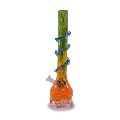 Soft Glass Water Pipe - Paint Mix (15.5")