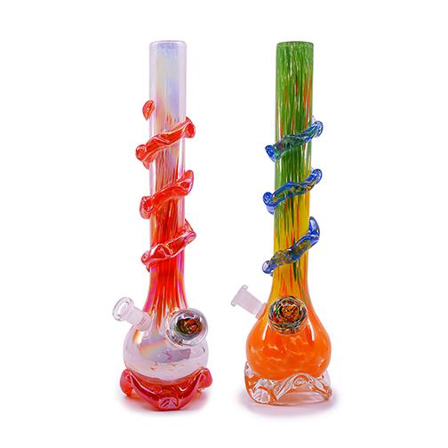 Soft Glass Water Pipe - Paint Mix (15.5")